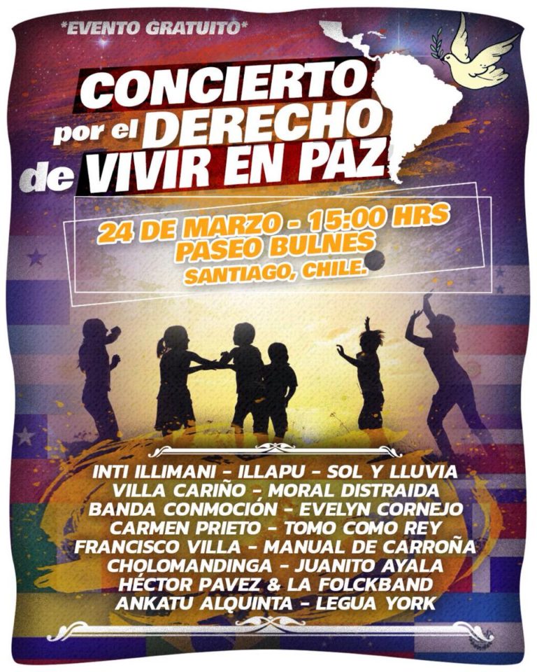 Preparan masivo concierto por la paz en Venezuela y latinoamérica