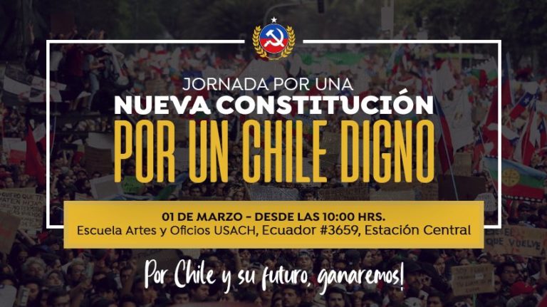 Secretario general del Partido Comunista destaca lineamientos de jornada por Nueva Constitución y realiza invitación para este domingo 1°