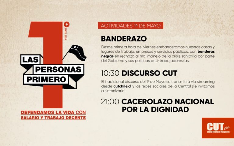 Este 1° de mayo estará puesto en la exigencia de priorizar el derecho a la vida y la protección integral sostiene Carlos Insunza