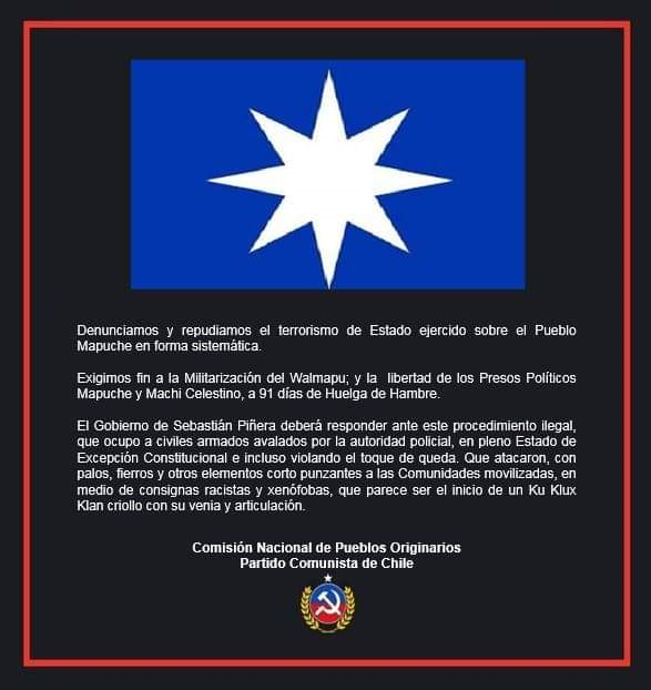 Guillermo Teillier y violencia contra mapuche: “Hay oídos sordos en La Moneda y pareciera les gusta esta situación para mantener política represiva en La Araucanía y todo Chile”