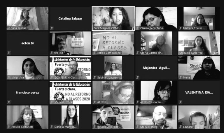 En desarrollo paro virtual de la educación por 48 horas convocado por Cut, Confech y Cones