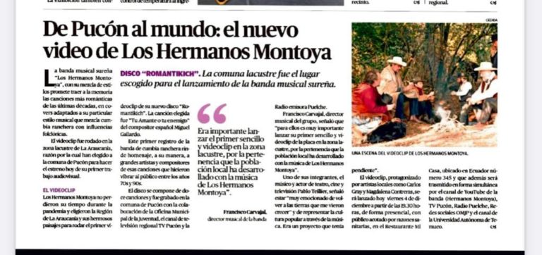 De Pucón al mundo, el nuevo video clip de Los Hermanos Montoya