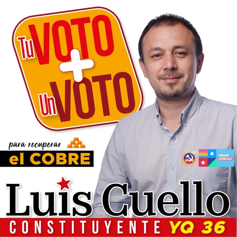 Luis Cuello candidato a Constituyente por el distrito 7 buscará consagrar la renacionalización del cobre en nueva Constitución