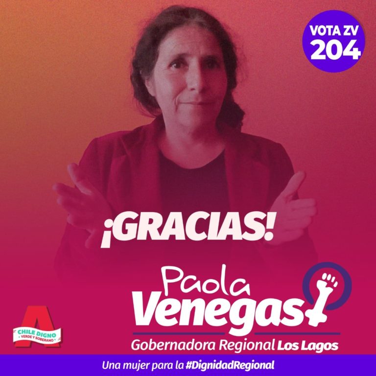 Por las Anchas Alamedas: Para hacer realidad las demandas populares, Paola Venegas a la Gobernación Regional.