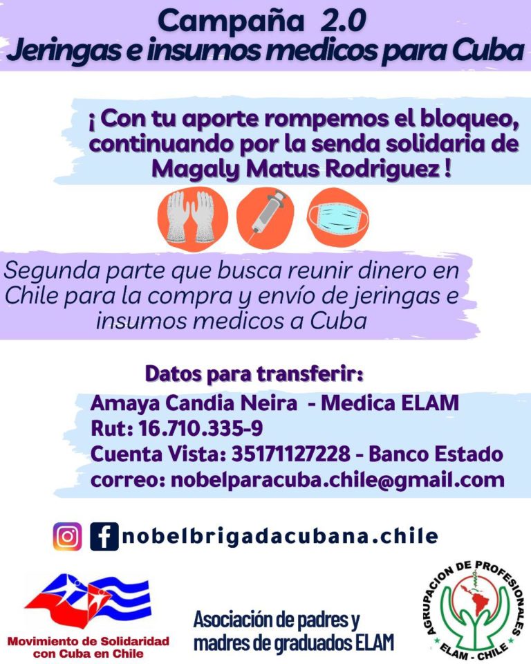 Jeringas e insumos médicos para Cuba, la campaña solidaria que impulsan profesionales graduados en la isla