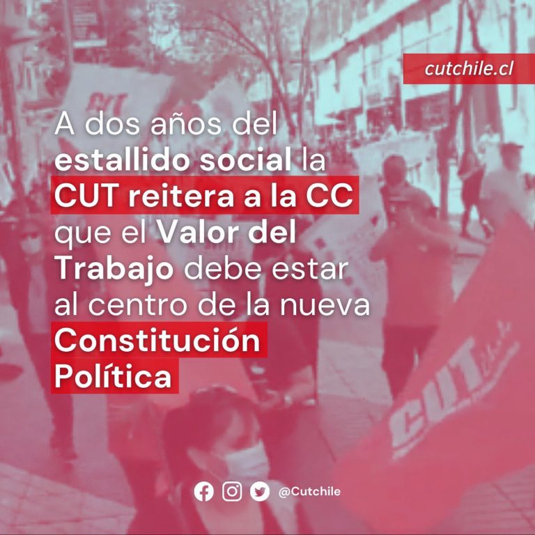 Cut manifestó a mesa de la Convención profunda inquietud por ausencia del tema derechos laborales en la discusión constitucional