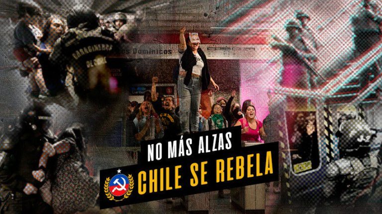 Las Juventudes Comunistas se movilizaron por todo Chile en un nuevo 18 de octubre
