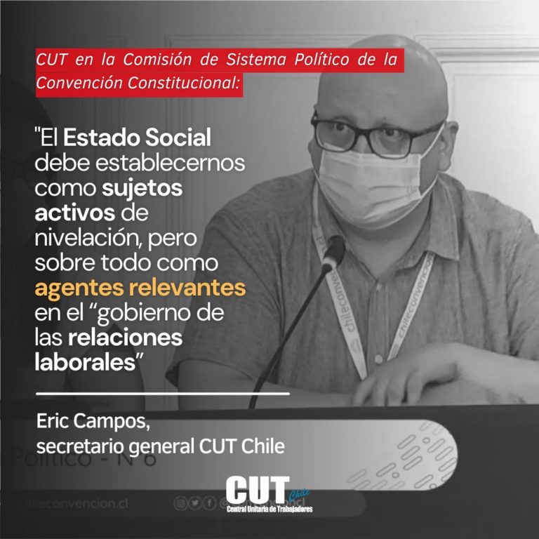 Eric Campos sobre la importancia de consagrar el trabajo decente en la nueva Constitución en el marco de las audiencias públicas de la Convención