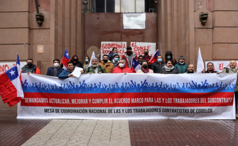 Mesa de Coordinación Nacional de Contratistas sigue acciones por no ser incluida en Acuerdo Marco de Codelco