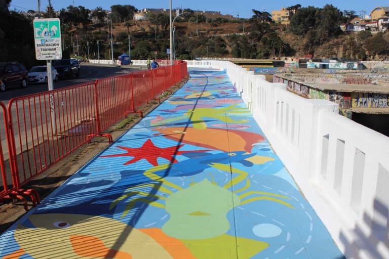 Inauguran mural interactivo que permite conocer especies marinas con una app