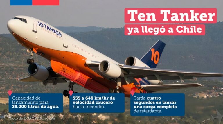 Llega avión Ten Tanker y brigadistas internacionales: Gobierno sigue desplegado en terreno