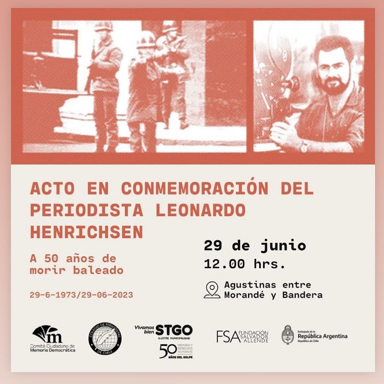 Colegio de Periodistas de Chile realizará homenaje por Leonardo Henrichsen 