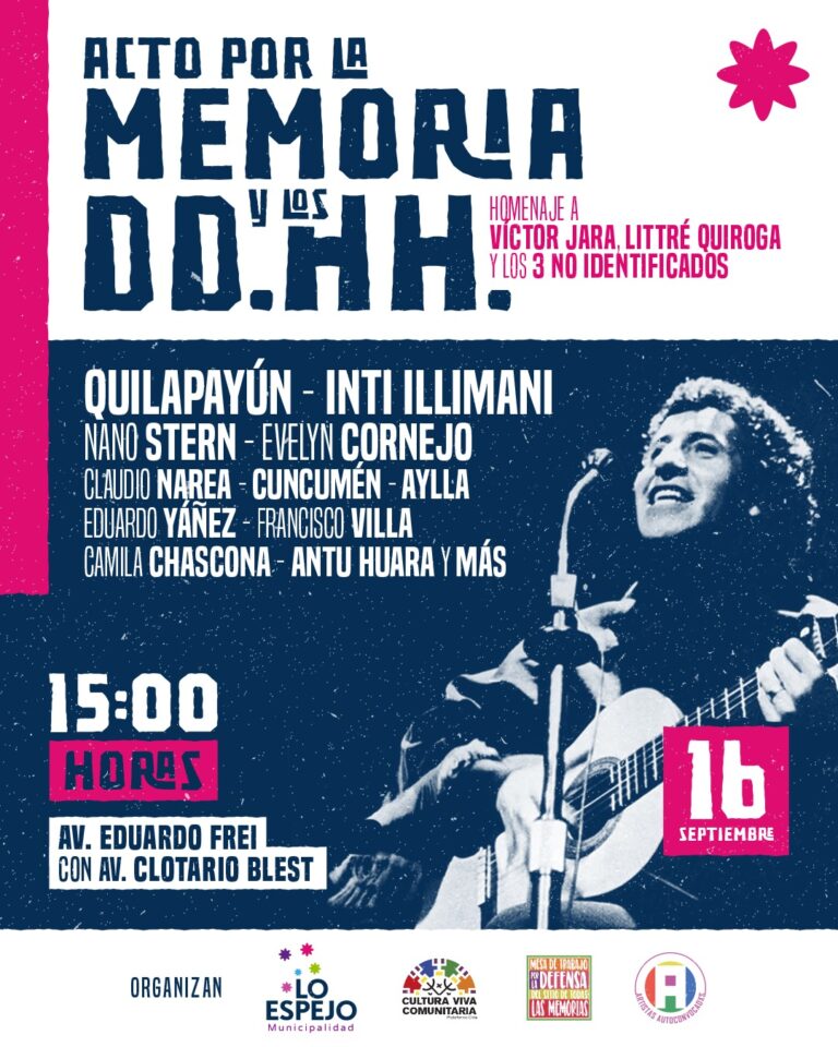 Víctor Jara, siempre presente: Este sábado jornada de homenaje en Lo Espejo