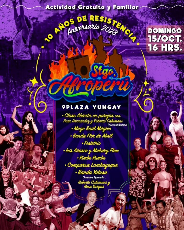 Santiago Afro Perú celebra 10 años de vida este domingo en Barrio Yungay
