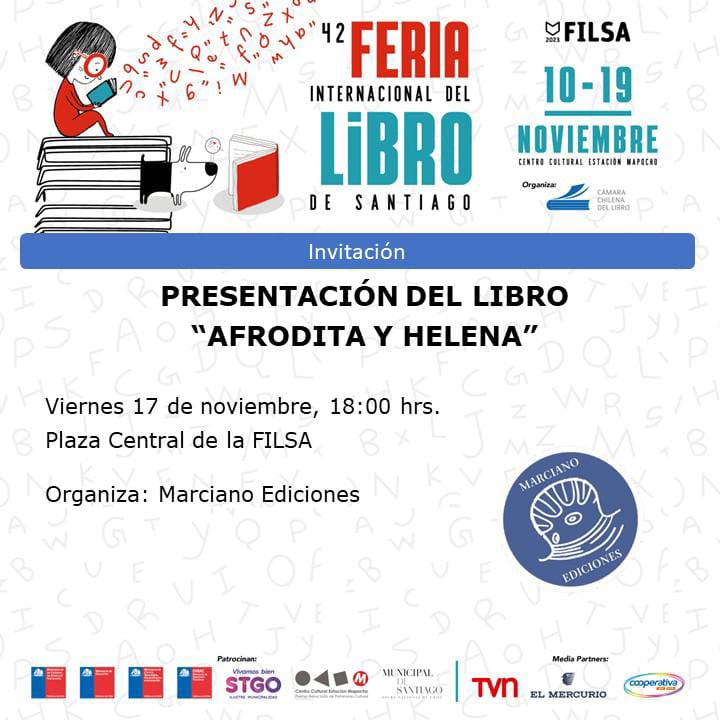“Afrodita y Helena”, el nuevo libro de David Hevia se presenta este viernes 17 de noviembre en FILSA
