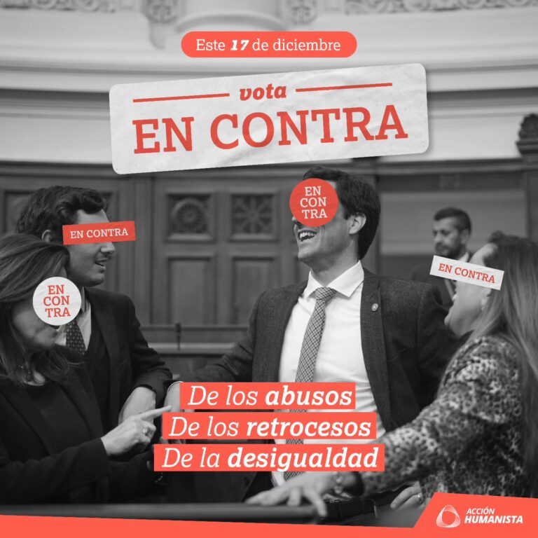 Acción Humanista llama a votar En Contra