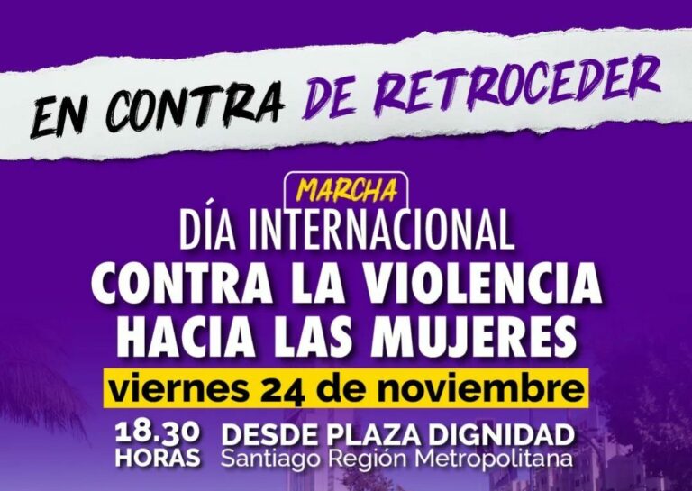 Red Chilena Contra la Violencia hacia las Mujeres convoca a marchar este viernes 24 de noviembre