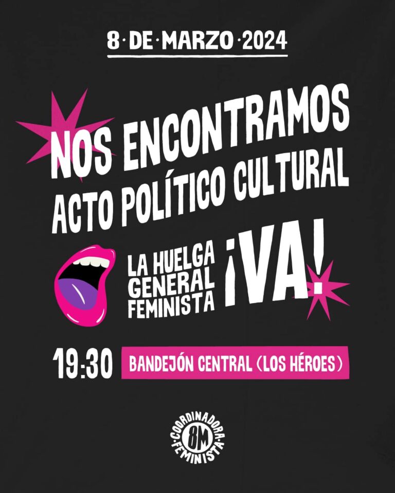 Coordinadora Feminista 8M pone acento en la seguridad contra la violencia machista y en el avance de la derecha dentro del continente