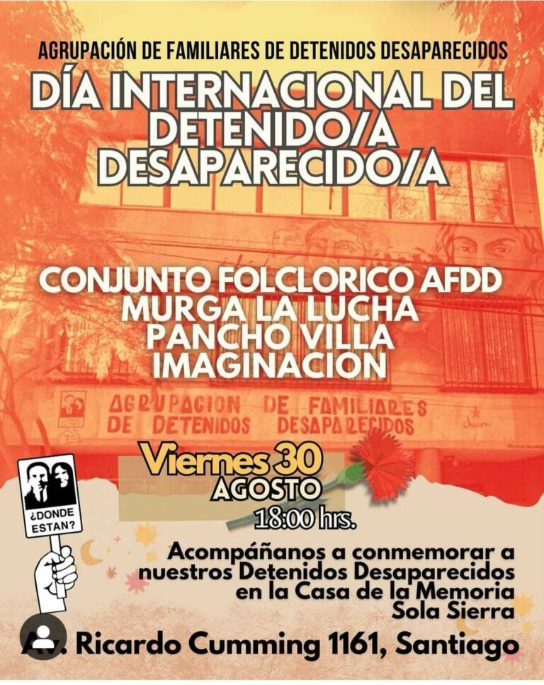 [Podcast] Cartelera cultural con Álvaro Méndez: Día internacional del detenido y la detenida desaparecida