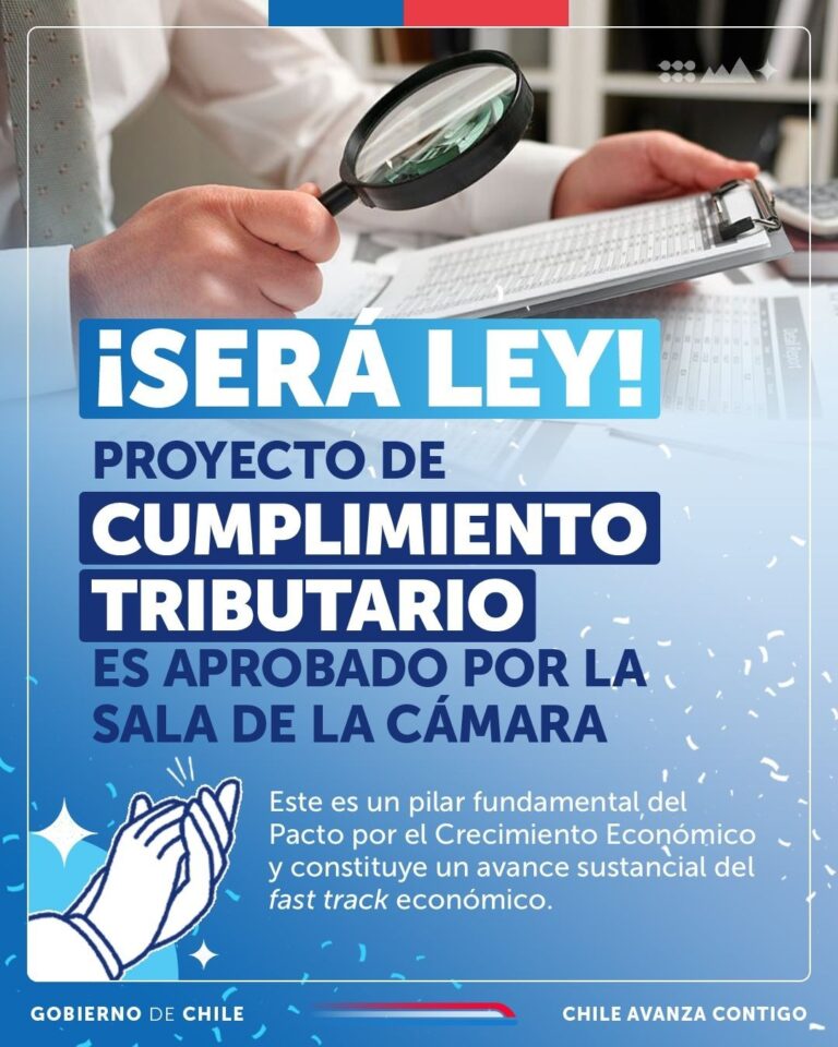 Se despacha a ley proyecto de cumplimiento de las obligaciones tributarias: “Emparejar la cancha y contar con mayor justicia tributaria”.