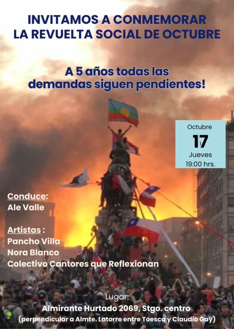 Artistas y organizaciones conmemoran la revuelta social de 2019 este jueves en Santiago