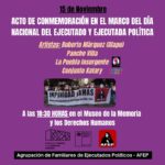 Alicia Lira, presidenta de la AFEP, invita este viernes al acto de conmemoración por el día Nacional del Ejecutado y Ejecutada Política Alicia Lira, presidenta de la AFEP, invita este viernes al acto de conmemoración por el día Nacional del Ejecutado y Ejecutada Política