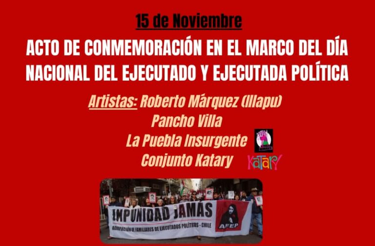 AFEP y artistas convocan este viernes al acto por el día Nacional del Ejecutado Político  