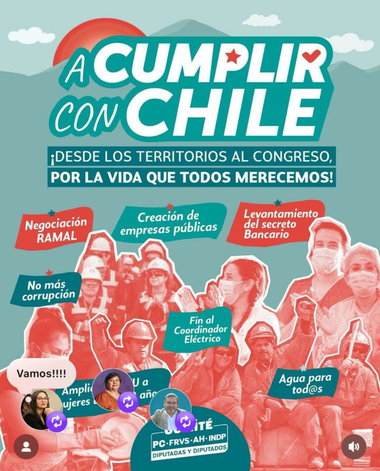 Comité PC/FRVS/AH e independientes presenta siete proyectos de ley “por más justicia y dignidad para el pueblo de Chile”