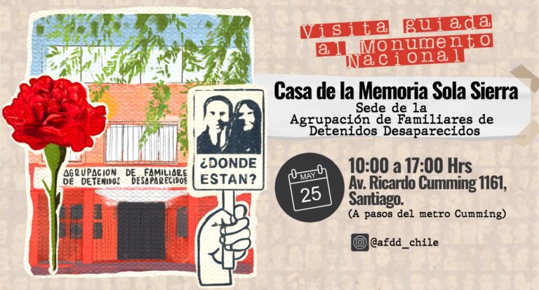 Por primera vez: Agrupación de Familiares de Detenidos Desaparecidos participa en el Día de los Patrimonios