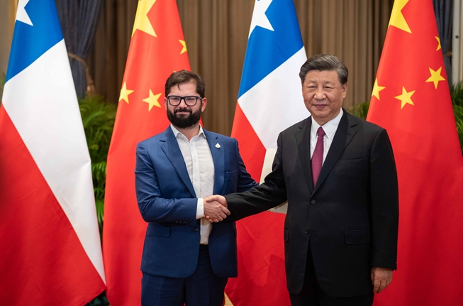 Presidente de la República, Gabriel Boric Font, se reúne con el Presidente de China, Xi Jinping