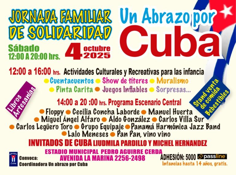 [Podcast] “Un abrazo por Cuba”, convoca a participar de una jornada artística y solidaria este sábado 4 de octubre