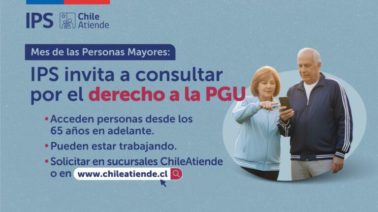 En el Mes de las Personas Mayores: IPS invita a consultar por el derecho a la PGU