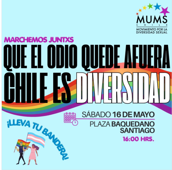 “El silencio no es una opción”: Movimiento por la Diversidad Sexual convoca a manifestación este sábado en Plaza Italia