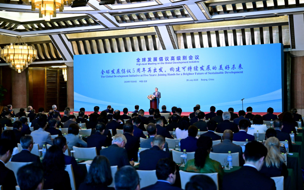 Wang Yi asiste a la reunión de alto nivel sobre la Iniciativa de Desarrollo Global